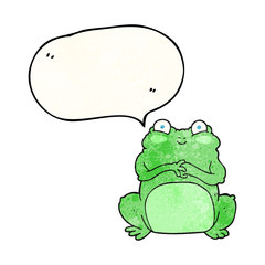 speech bubble textured cartoon funny frog
