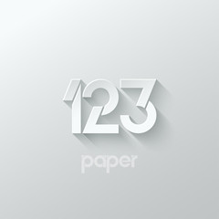 number one 1 two 2 three 3 logo paper set