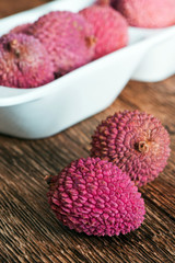 Lychee fruit (litchi, liechee, or lichee)