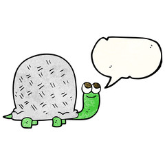 speech bubble textured cartoon tortoise
