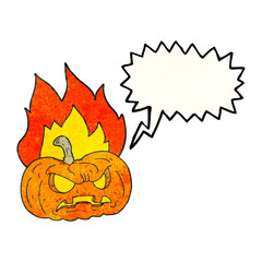 texture speech bubble cartoon halloween pumpkin