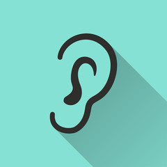 Naklejka premium Ear - vector icon.