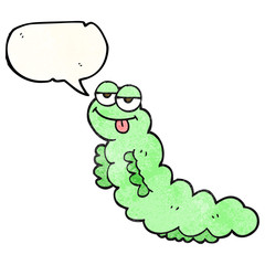 texture speech bubble cartoon caterpillar