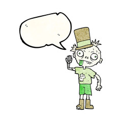 texture speech bubble cartoon zombie