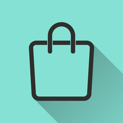 Shopping bag - vector icon.
