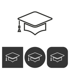 Graduation - vector icon.