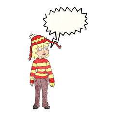 texture speech bubble cartoon teenager