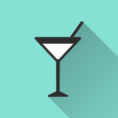 Cocktail - vector icon.