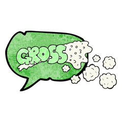 gross texture speech bubble cartoon