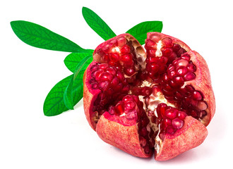 pomegranate isolated on white background