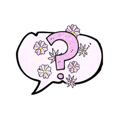 texture speech bubble cartoon question mark