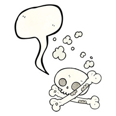 texture speech bubble cartoon old pile of bones