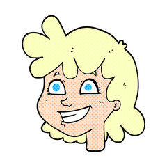 cartoon female face