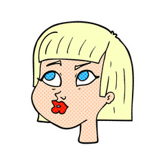 cartoon female face