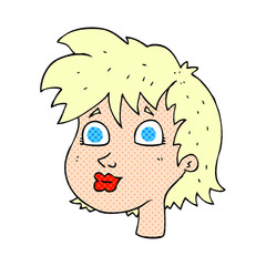 cartoon female face