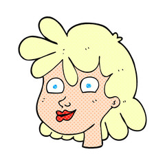 cartoon female face