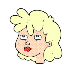 cartoon female face