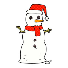 cartoon snowman
