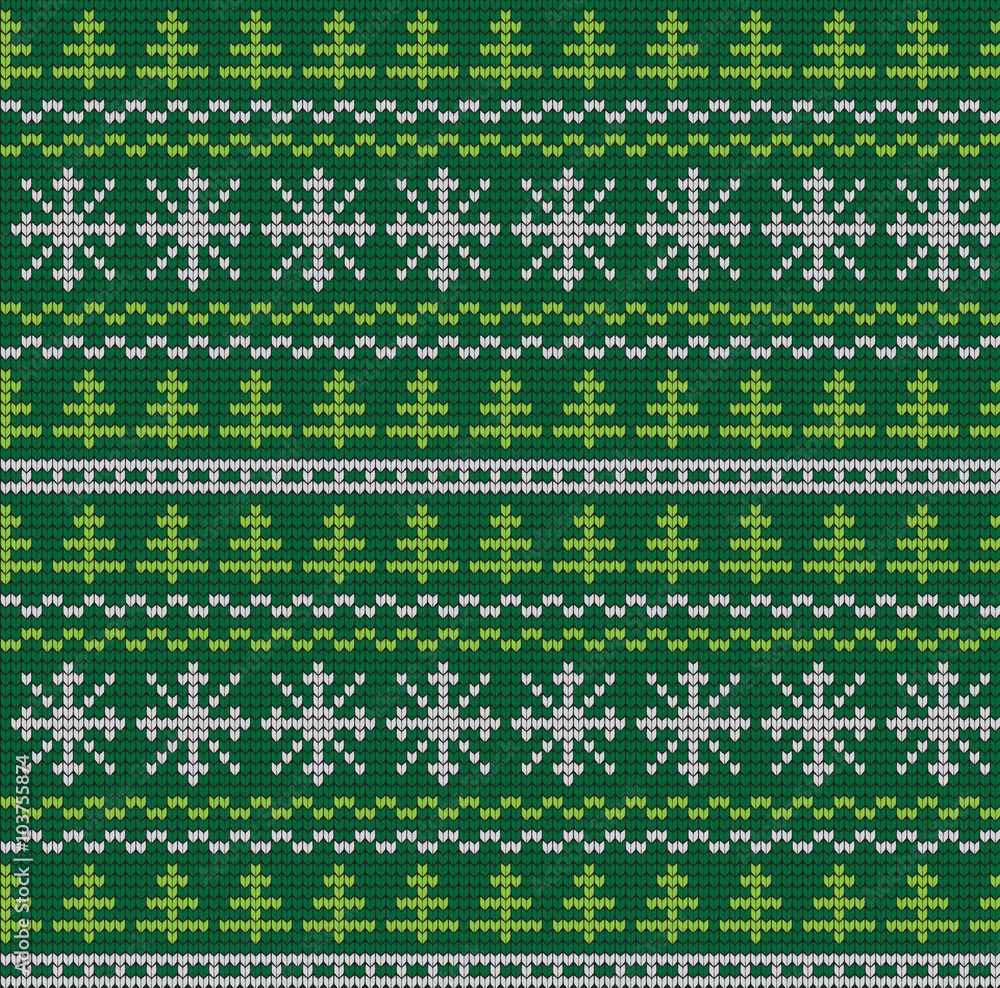 Poster Knitting Christmas Pattern