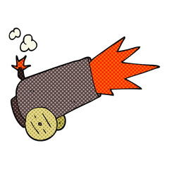 cartoon cannon firing
