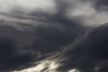 Obraz premium black cloud in darkness sky, night sky of halloween background