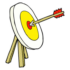 cartoon archery target