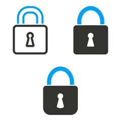 Lock  icons set.