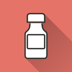 Medicine bottle - vector icon.