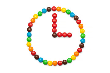 Circle of colored candies