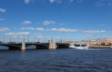 Meteor - Hydrofoil Boat on Neva river in St. Petersburg Russia