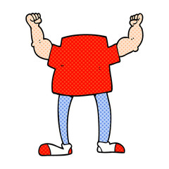 cartoon headless man