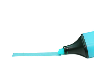 red marker  with the line on the blank space