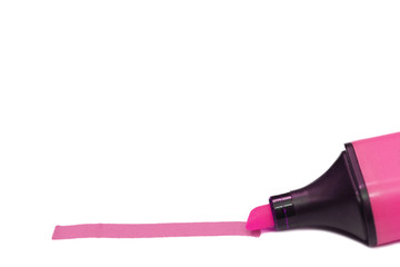 pink marker  with the line on the blank space