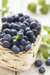 Blueberry in basket
