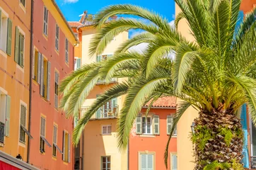 Zelfklevend Fotobehang Nice Fragment of beautiful street view in Nice, France