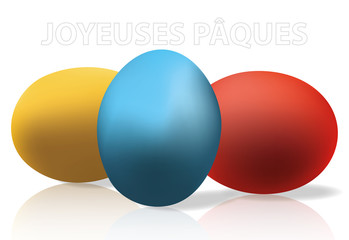 Oeufs de Pâques, Pâques, côte à côte - coloré