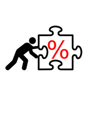 Prozent-Schiebe-Männchen