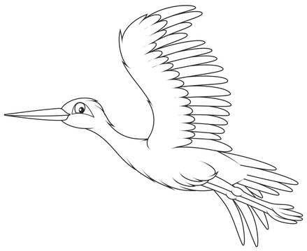 recommend clip art: stork flying