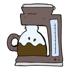 cartoon coffee filter machine