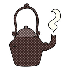 cartoon old black kettle