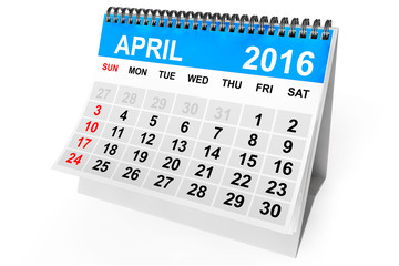 Calendar April 2016