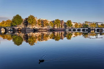 Küchenrückwand glas motiv Amstel river, Amsterdam © SakhanPhotography
