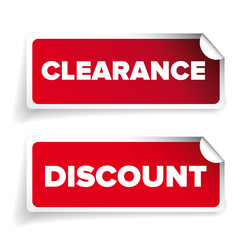 Clearance and discount vector label