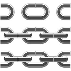 Seamless chain links -  metal border design