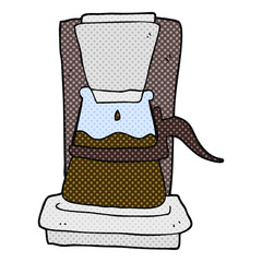 cartoon drip filter coffee maker