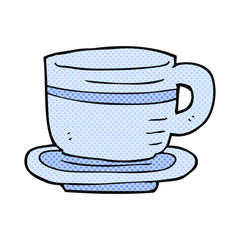 cartoon cup and saucer