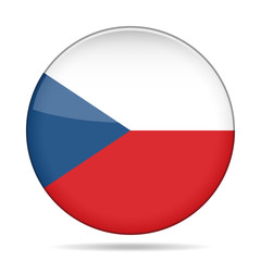 button with flag of Czech Republic