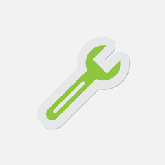 simple green icon - spanner