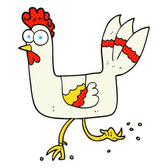 cartoon chicken running