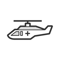 ambulance helicopter icon vector